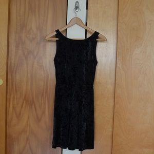 NWOT Black Crushed Velvet Dress